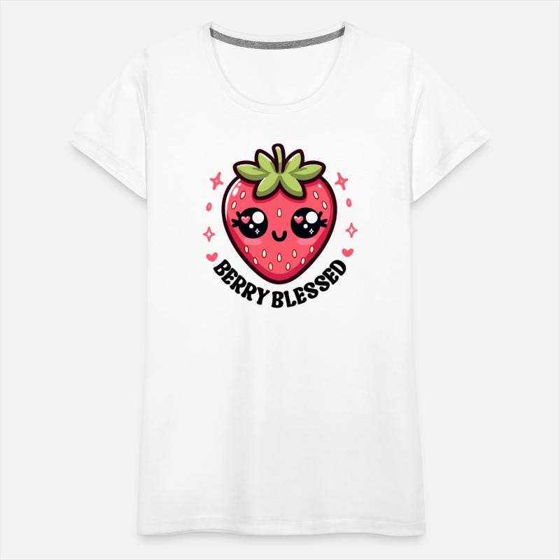 Berry Blessed Cartoon Strawberry Funny Christian