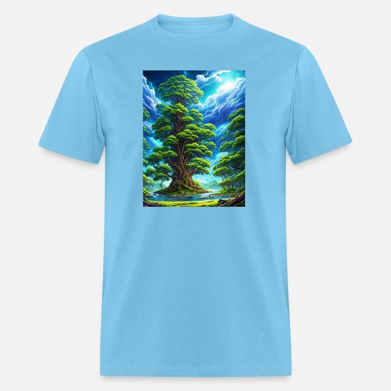 Big Tree with Blue Cloud