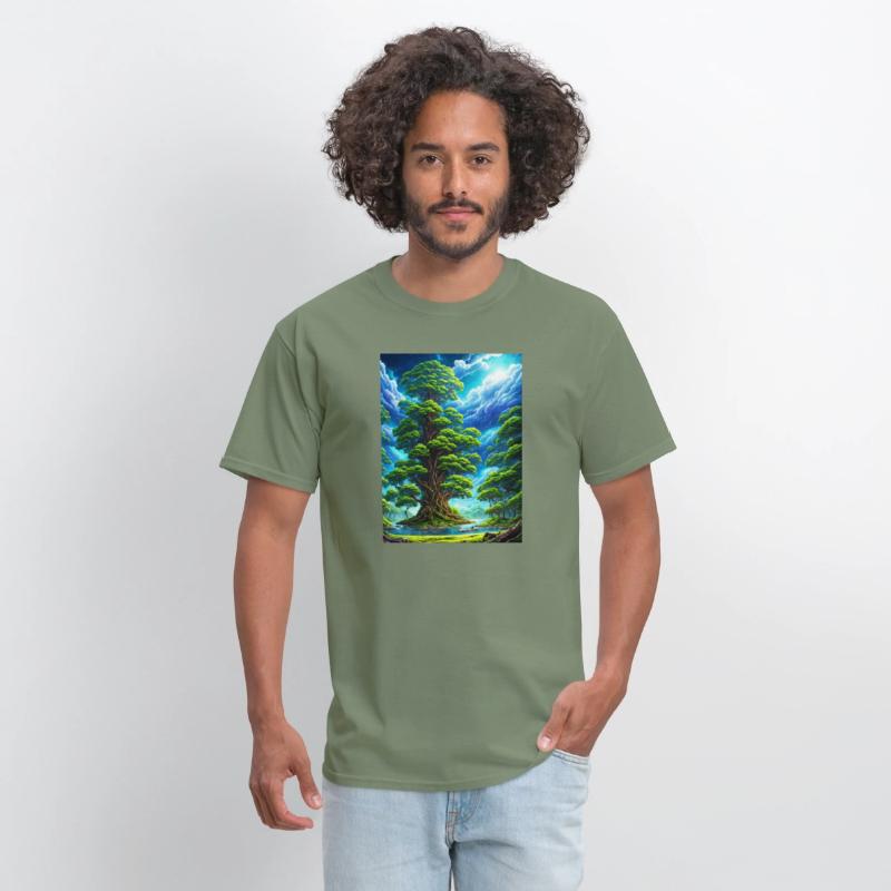 Big Tree with Blue Cloud