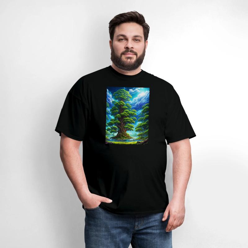 Big Tree with Blue Cloud