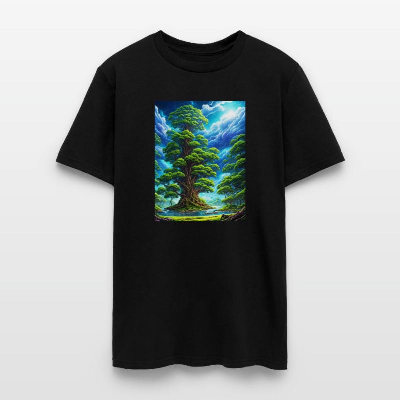 Big Tree with Blue Cloud