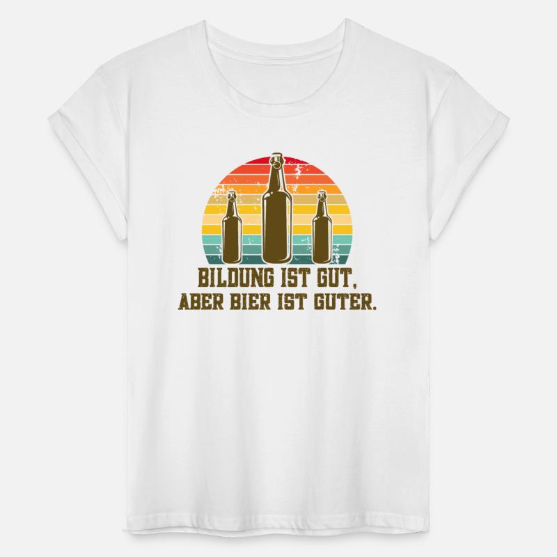 Bildung ist gut aber Bier ist guter Vintage Sunset