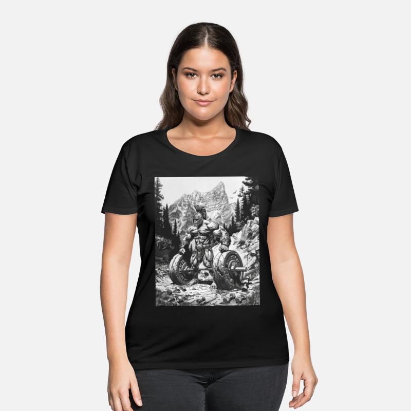 Black and white line art depicting a muscular Leon