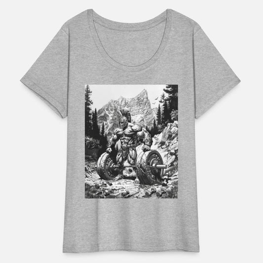 Black and white line art depicting a muscular Leon