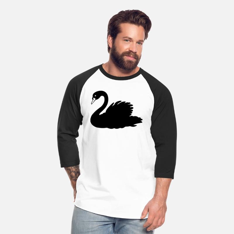 Black swan silhouette figure