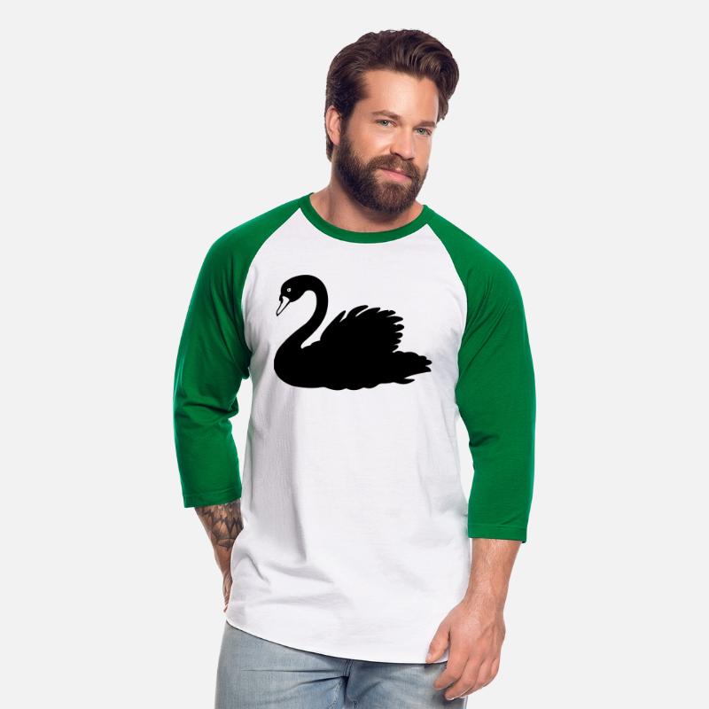 Black swan silhouette figure