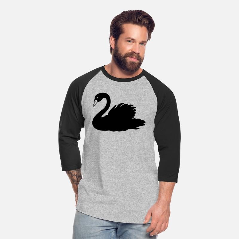 Black swan silhouette figure