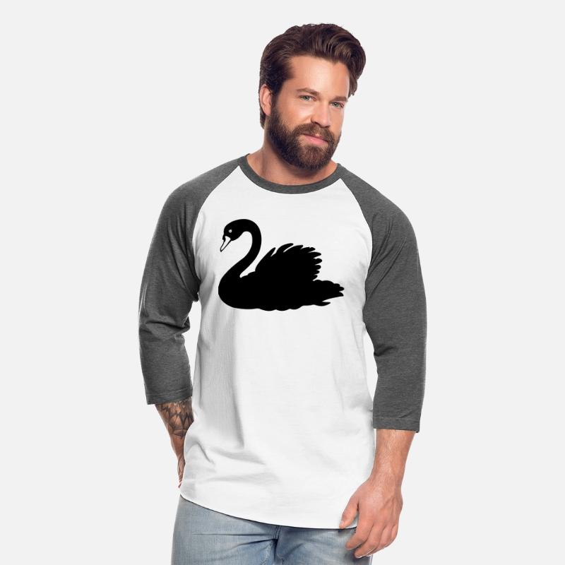 Black swan silhouette figure