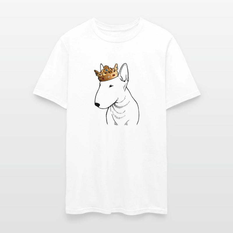 Bull Terrier Dog Wearing Crown