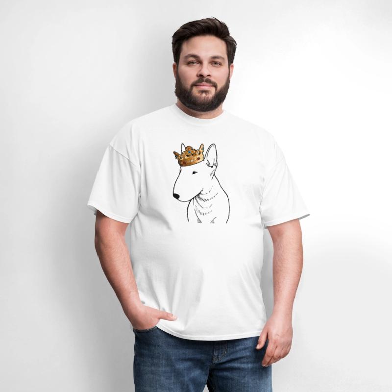 Bull Terrier Dog Wearing Crown