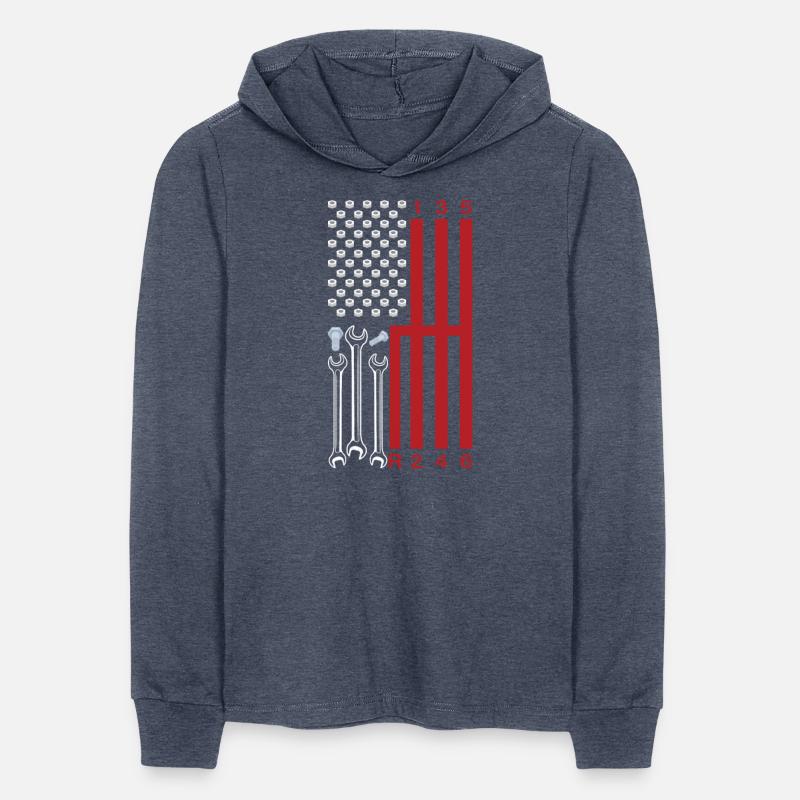 Car Mechanic Shifting Gear American Flag Drag