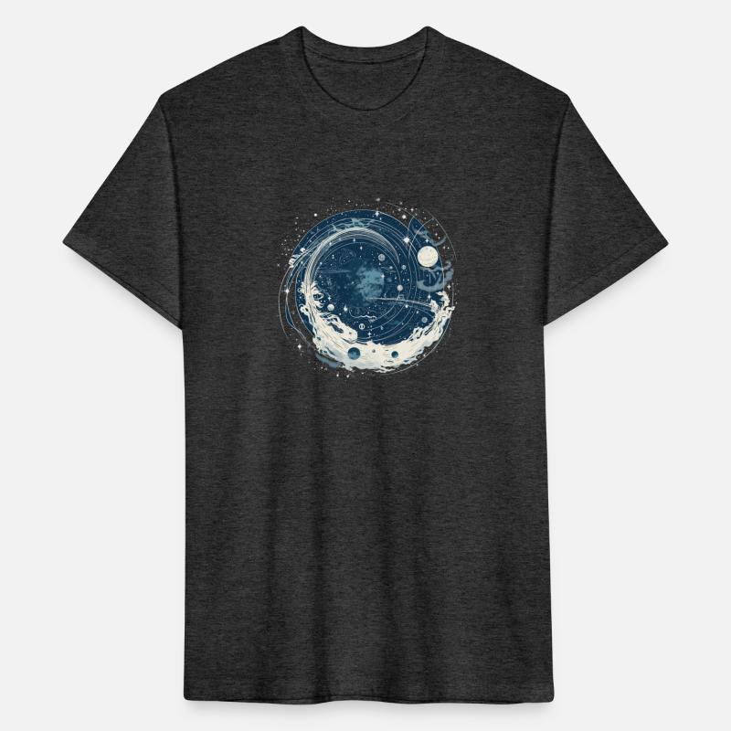 celestial night sky with constellations and shooti