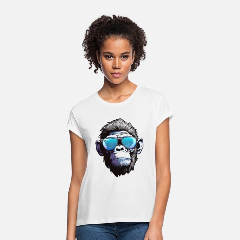 Chic Chimp: Elegance in Blue Shades
