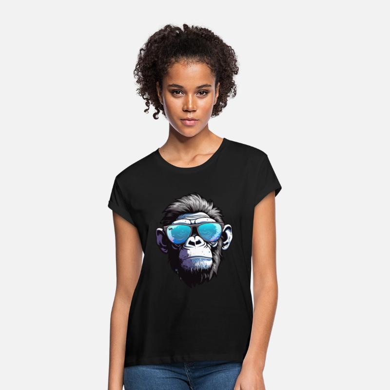 Chic Chimp: Elegance in Blue Shades