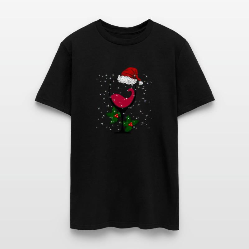 Christmas hat wine glass , merry Christmas