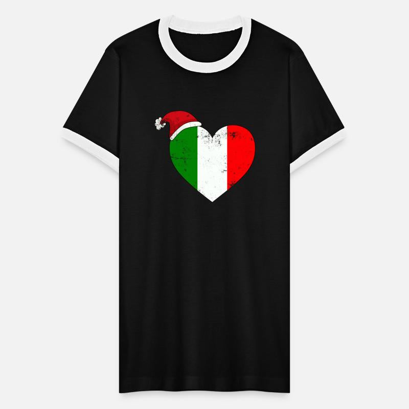 christmas Italy Heart Vintage Flag Italy Love