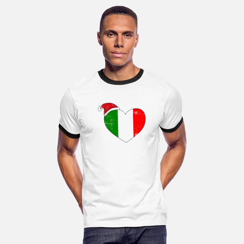 christmas Italy Heart Vintage Flag Italy Love