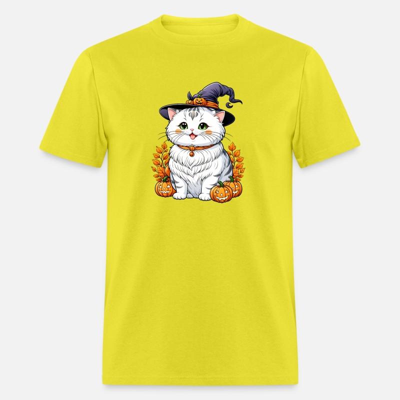 "Chubby Cat in Witch Hat Halloween Art Series
