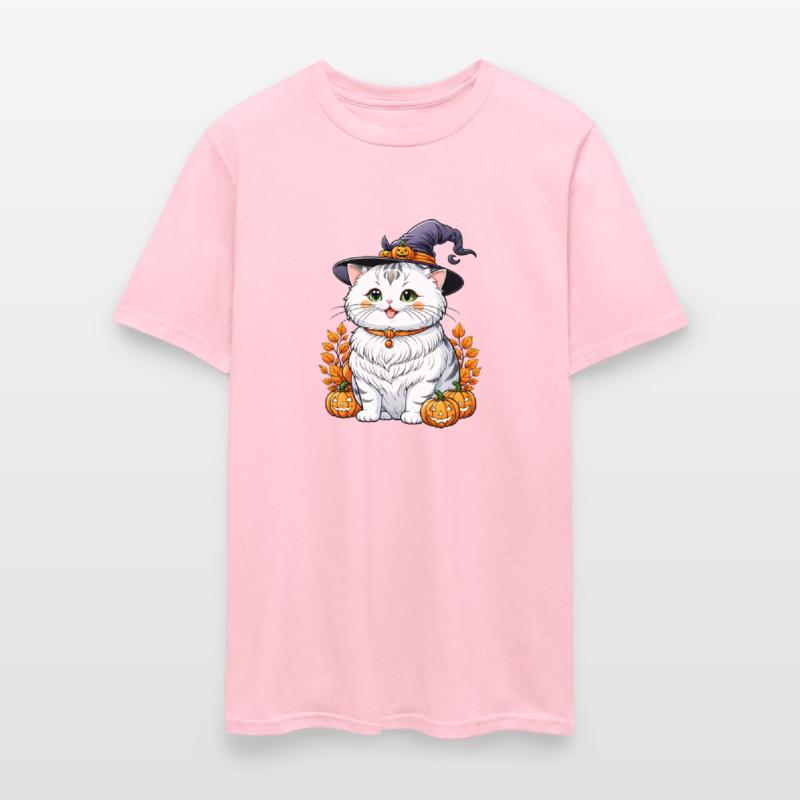 "Chubby Cat in Witch Hat Halloween Art Series