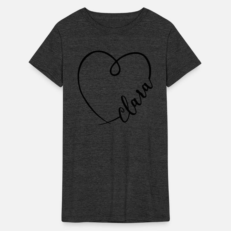 Clara Name Heart Calligraphy