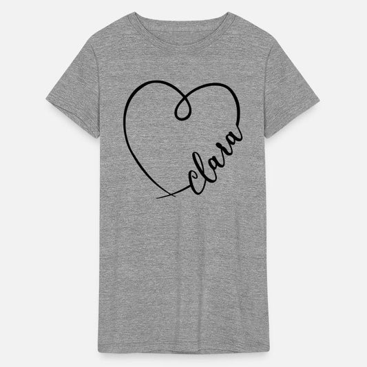 Clara Name Heart Calligraphy