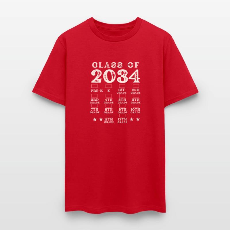 Class Of 2034 Grow With Me Grade Pre-K Checkmarks