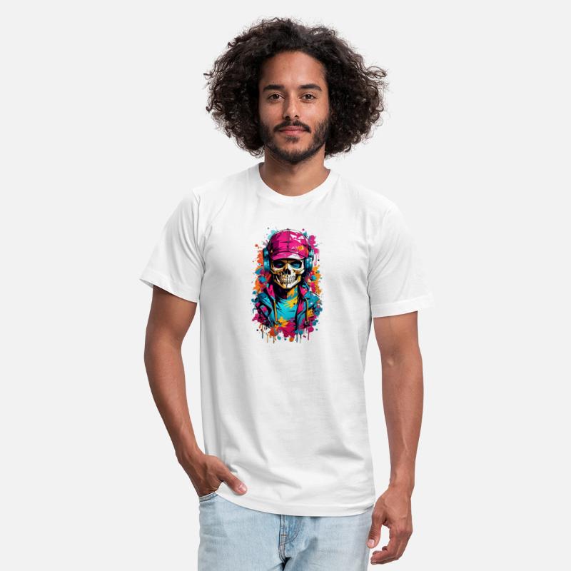 colorful skull man