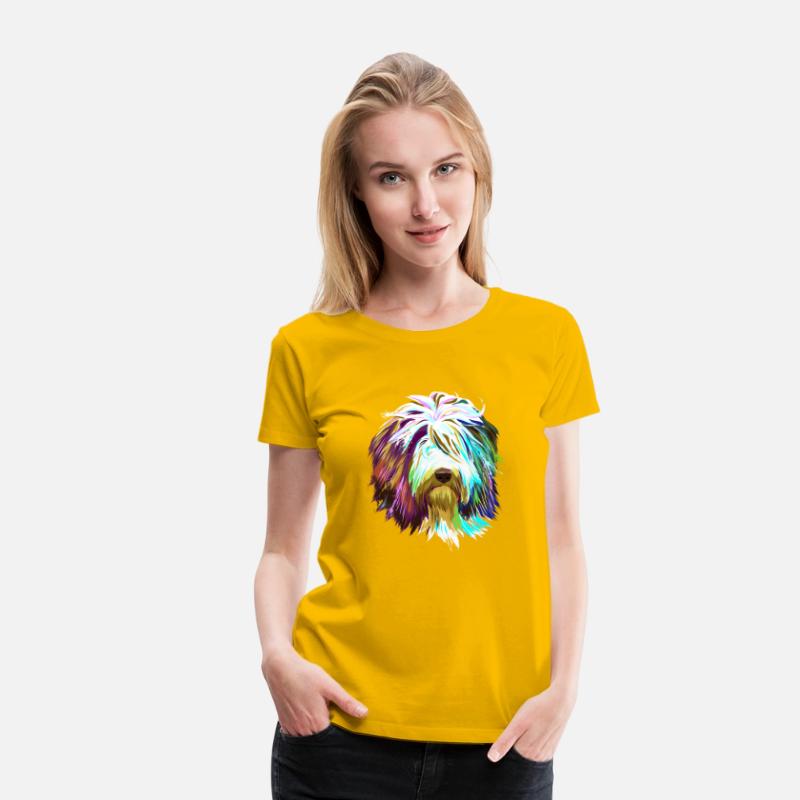 Colourful Splash Dog Bearded Collie