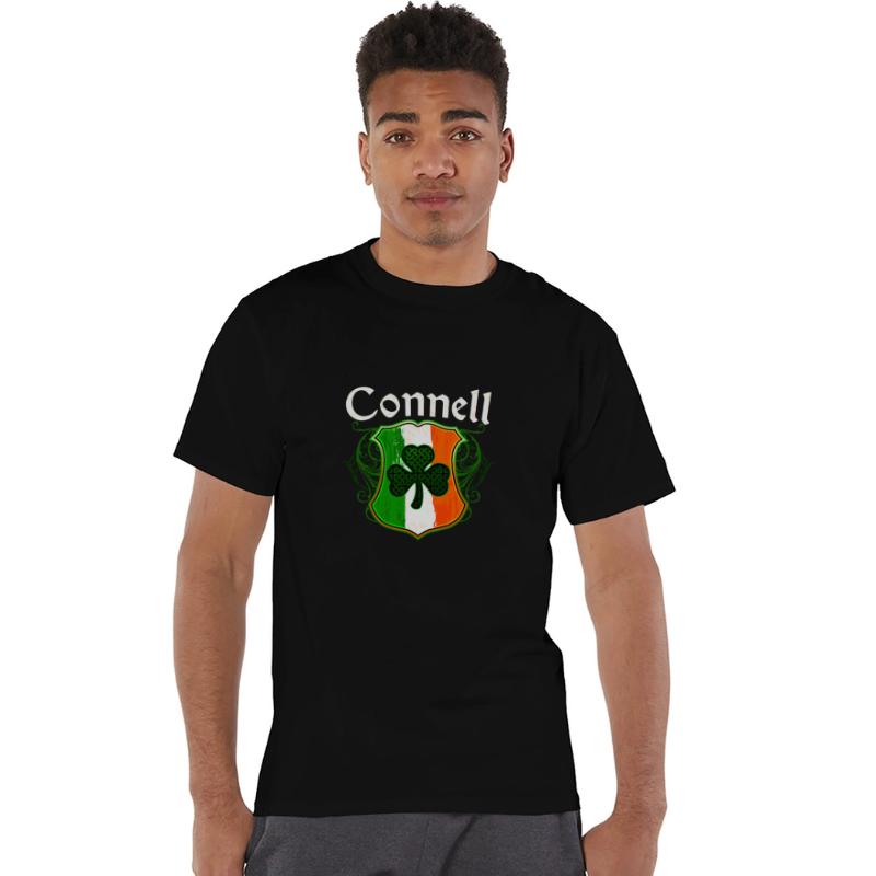 Connell Irish Surname Ireland Flag Shield Shamrock