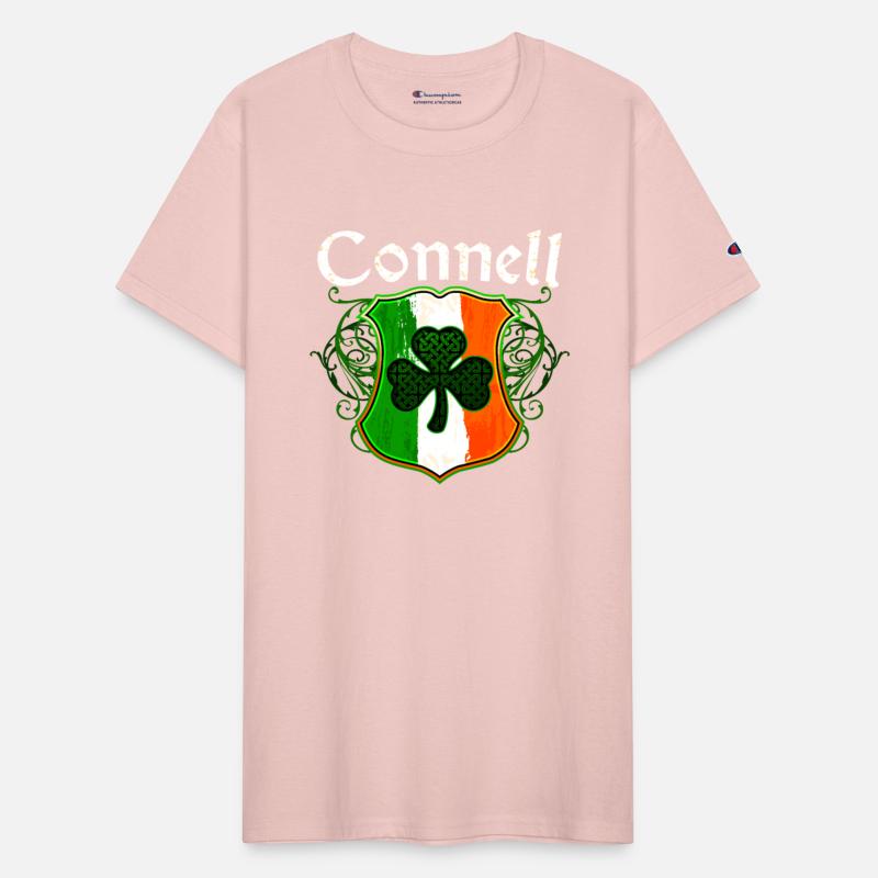 Connell Irish Surname Ireland Flag Shield Shamrock