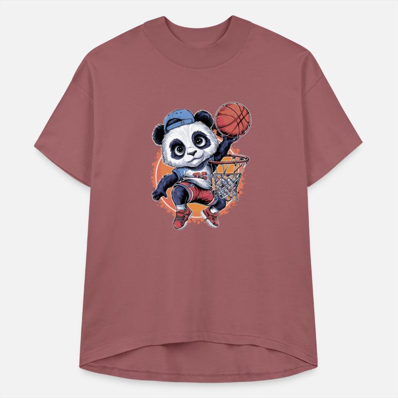 Cool Basketball Panda Playing Slam Dunk