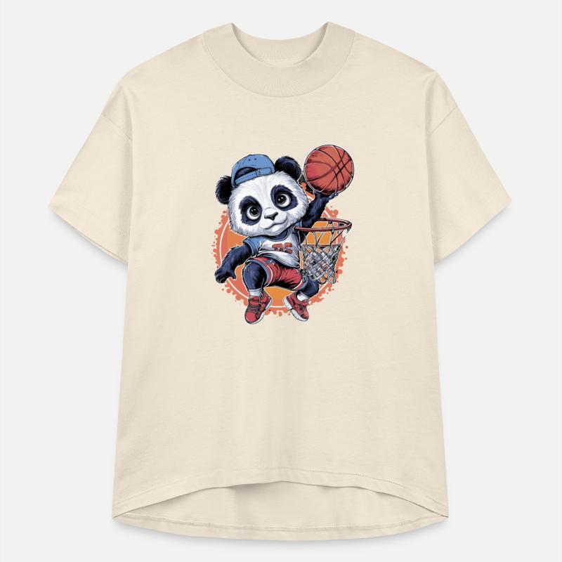Cool Basketball Panda Playing Slam Dunk