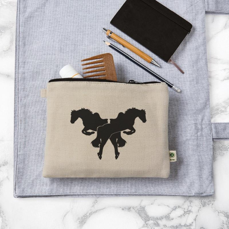 cowboy saddled horses jumping duo