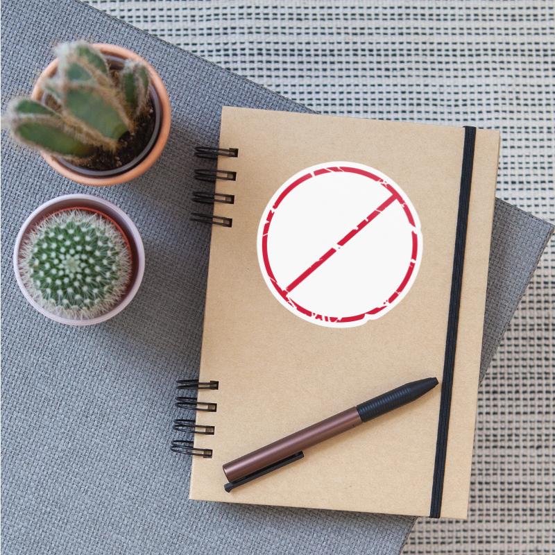 Crossed out sign stop