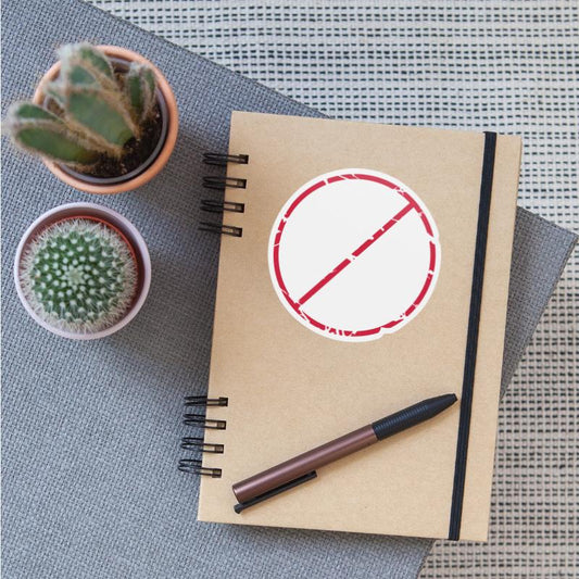 Crossed out sign stop