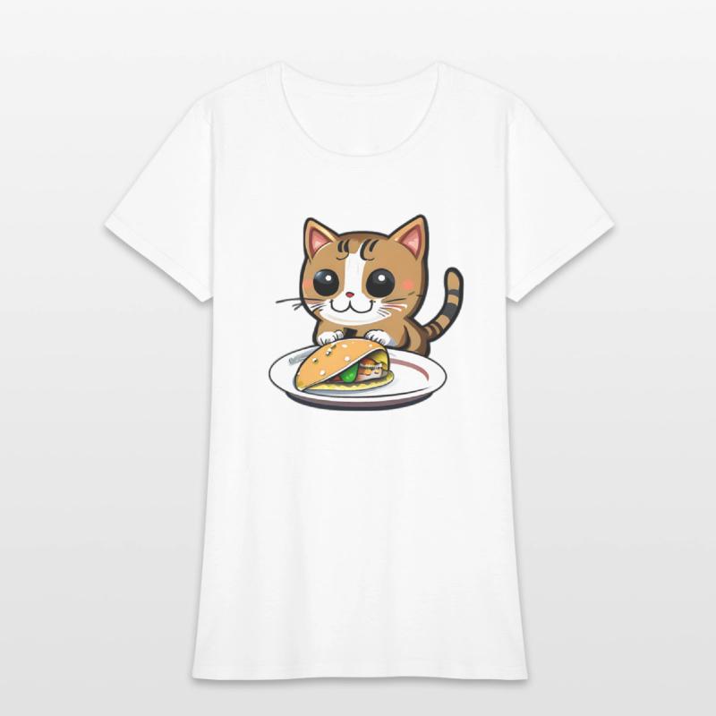 Cute Cat and Taco: A Playful Combination for Your