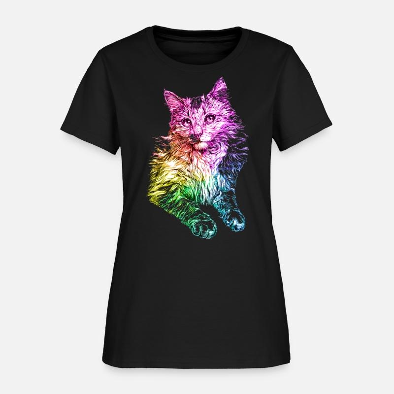 Cute Cat Gift for kitten lovers Colorful Art Kitty