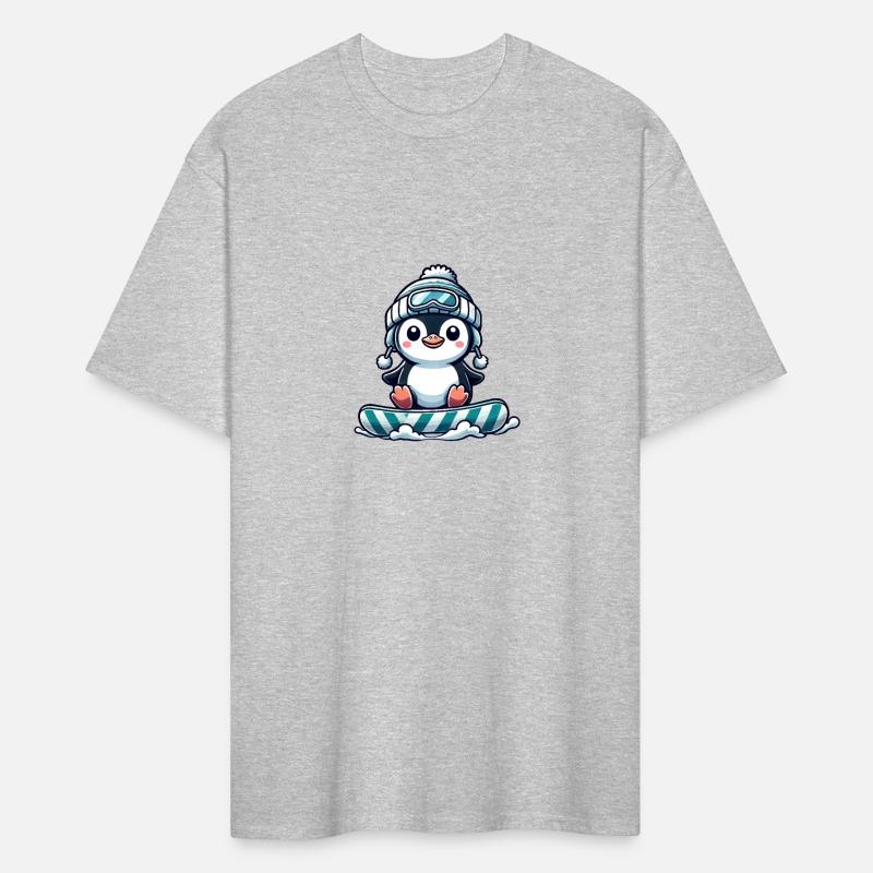 Cute Penguin Snowboarding Winter Fun