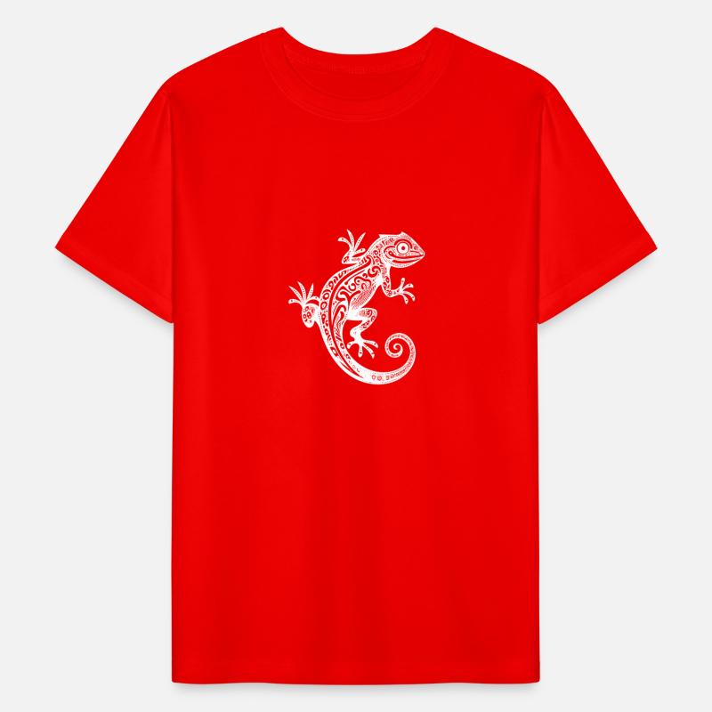 Cute Tribal Tattoo Gecko On The Wall