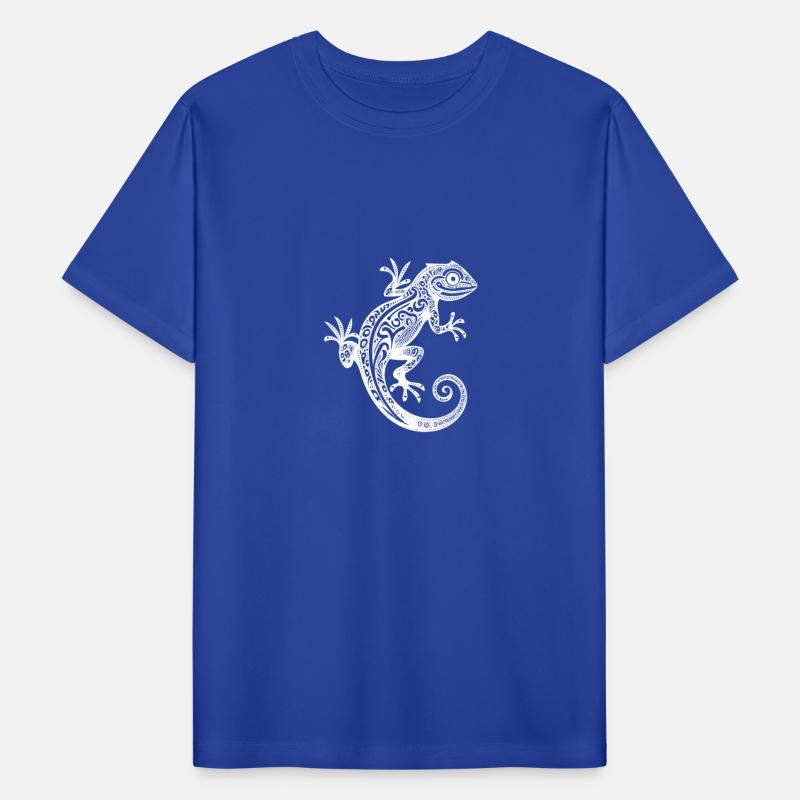 Cute Tribal Tattoo Gecko On The Wall