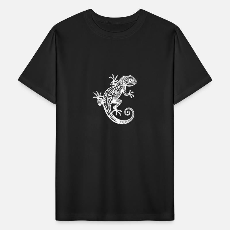 Cute Tribal Tattoo Gecko On The Wall