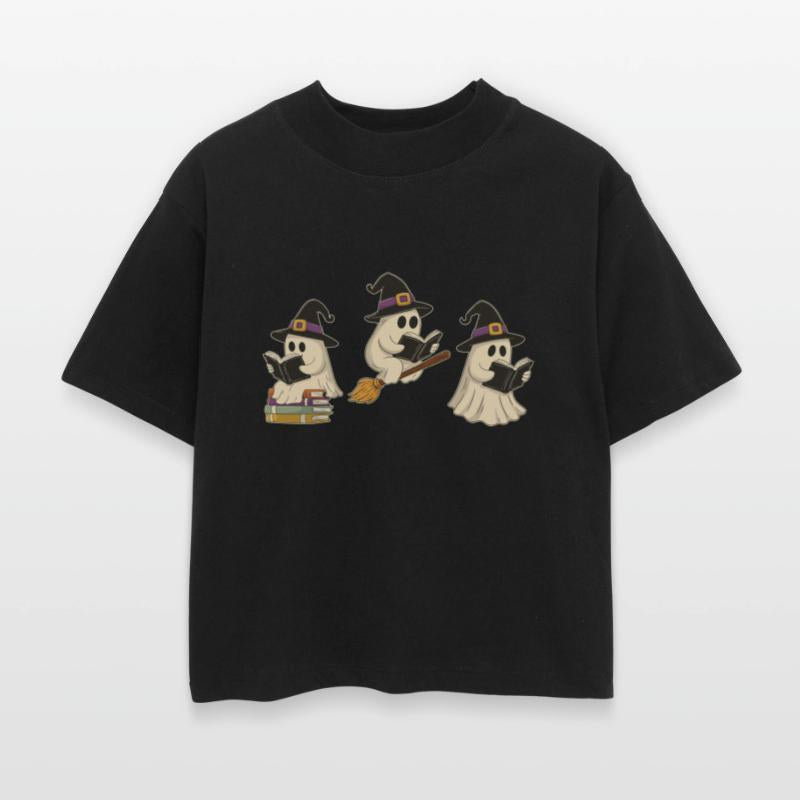 Cute Witch Ghosts Reading Magic Books – Halloween