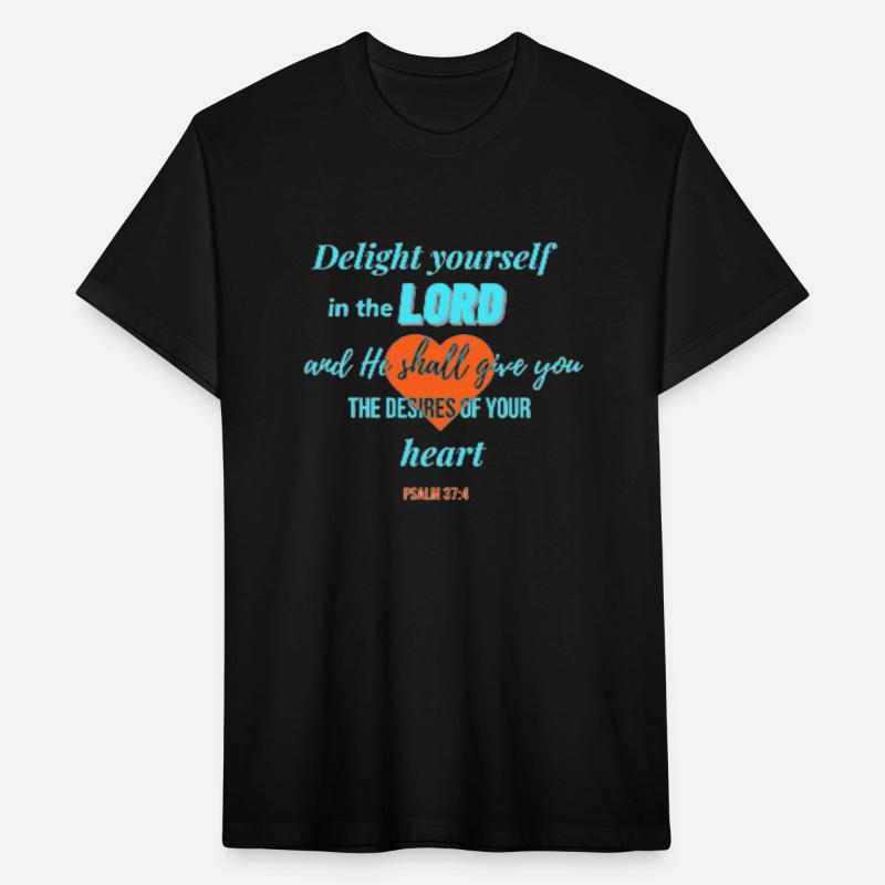 Delight yourself in the Lord (light blue print)