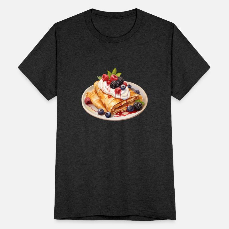 Dessert Crêpe Topped With Wild Berries And Cream