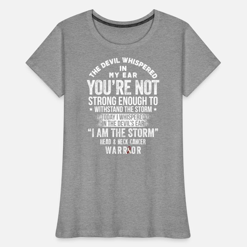 Devil- Head Neck Cancer Awareness Ribbon Shirt