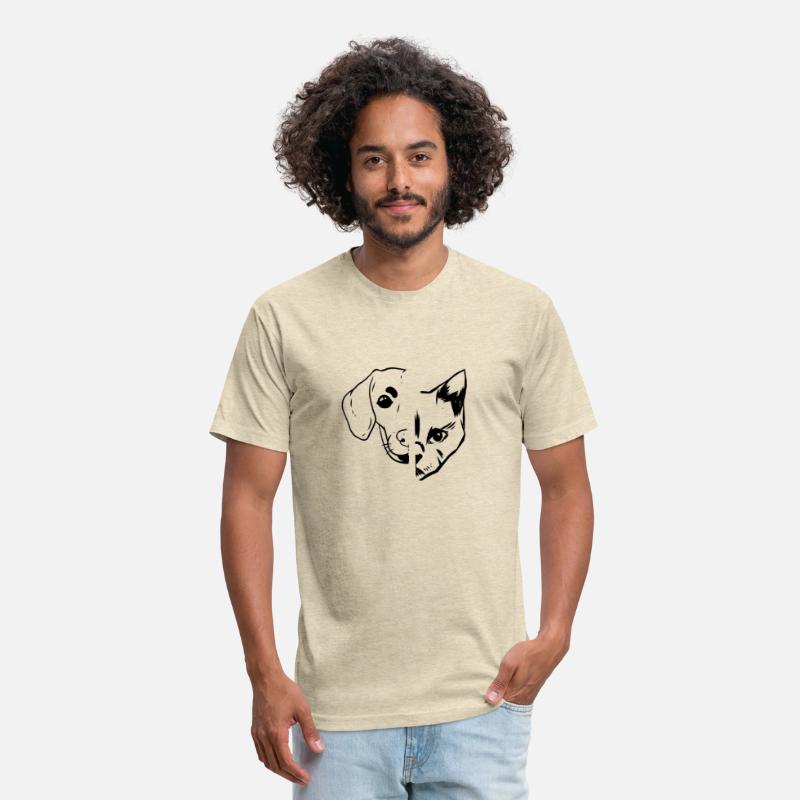 Dog & Cat Face - Cat Lover Dog Owner Dog Lover
