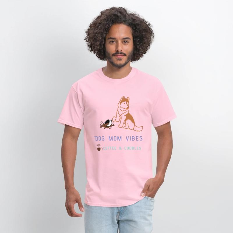 Dog Mom Vibes T-Shirt – Coffee & Cuddles Pet Lover