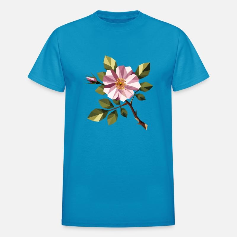 Dog Rose – Delicate Wild Rose in a Geometric Style