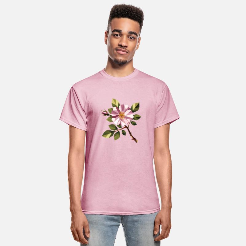 Dog Rose – Delicate Wild Rose in a Geometric Style