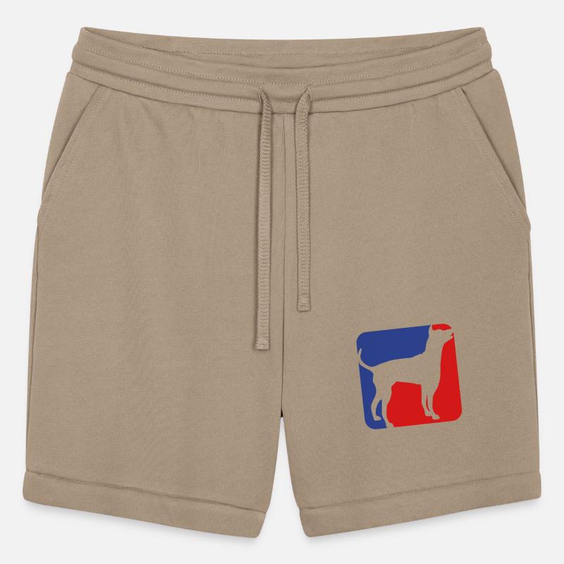 Dog Silhouette Symbol Red Blue Sport Logo Square